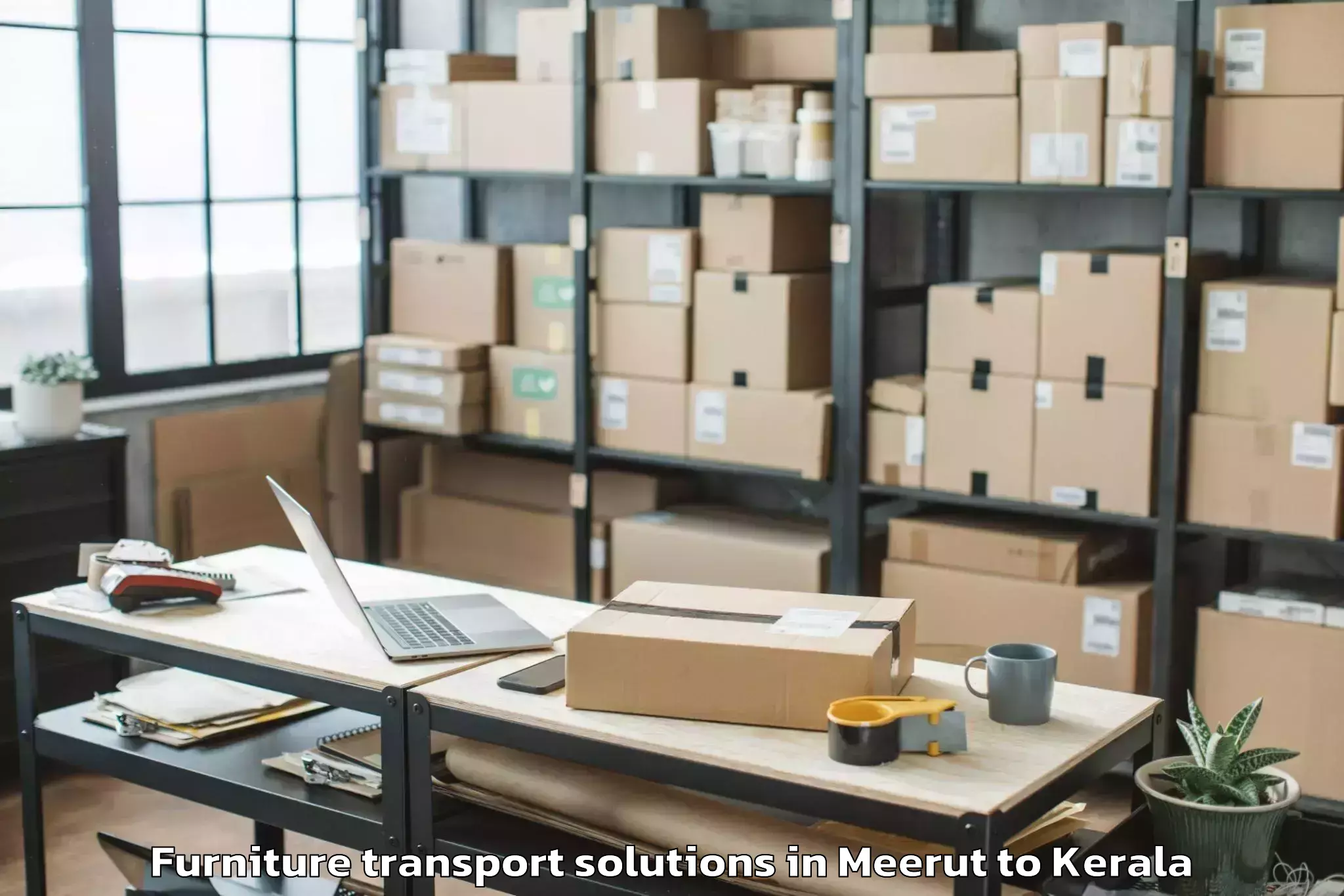 Easy Meerut to Paravur Tekkumbhagam Furniture Transport Solutions Booking